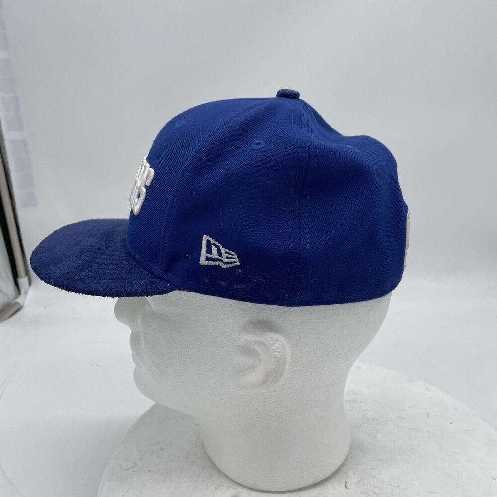 LA Los Angeles Clippers NBA Fitted 7 1/8 Blue / Red Cap RARE Suede Brim - Picture 3 of 10